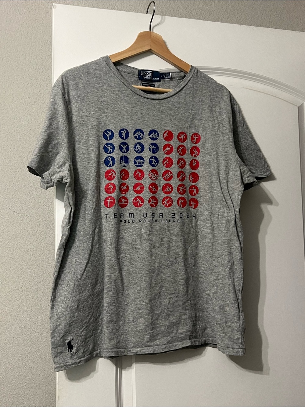 Ralph Lauren Gray Short-Sleeve Team USA Graphic Tee